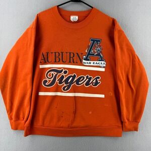 Vintage Auburn Tigers Sweatshirt Mens Large 90s Crewneck Alabama Made in USA